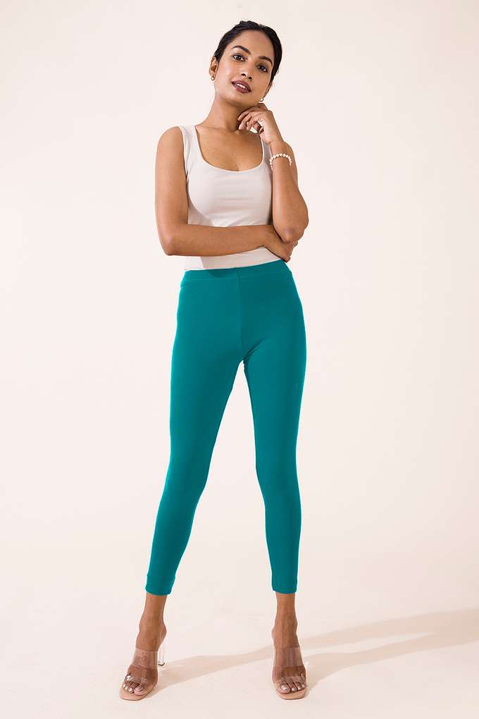 Solid-Ankle-Length-Cotton-Women-s-Leggings