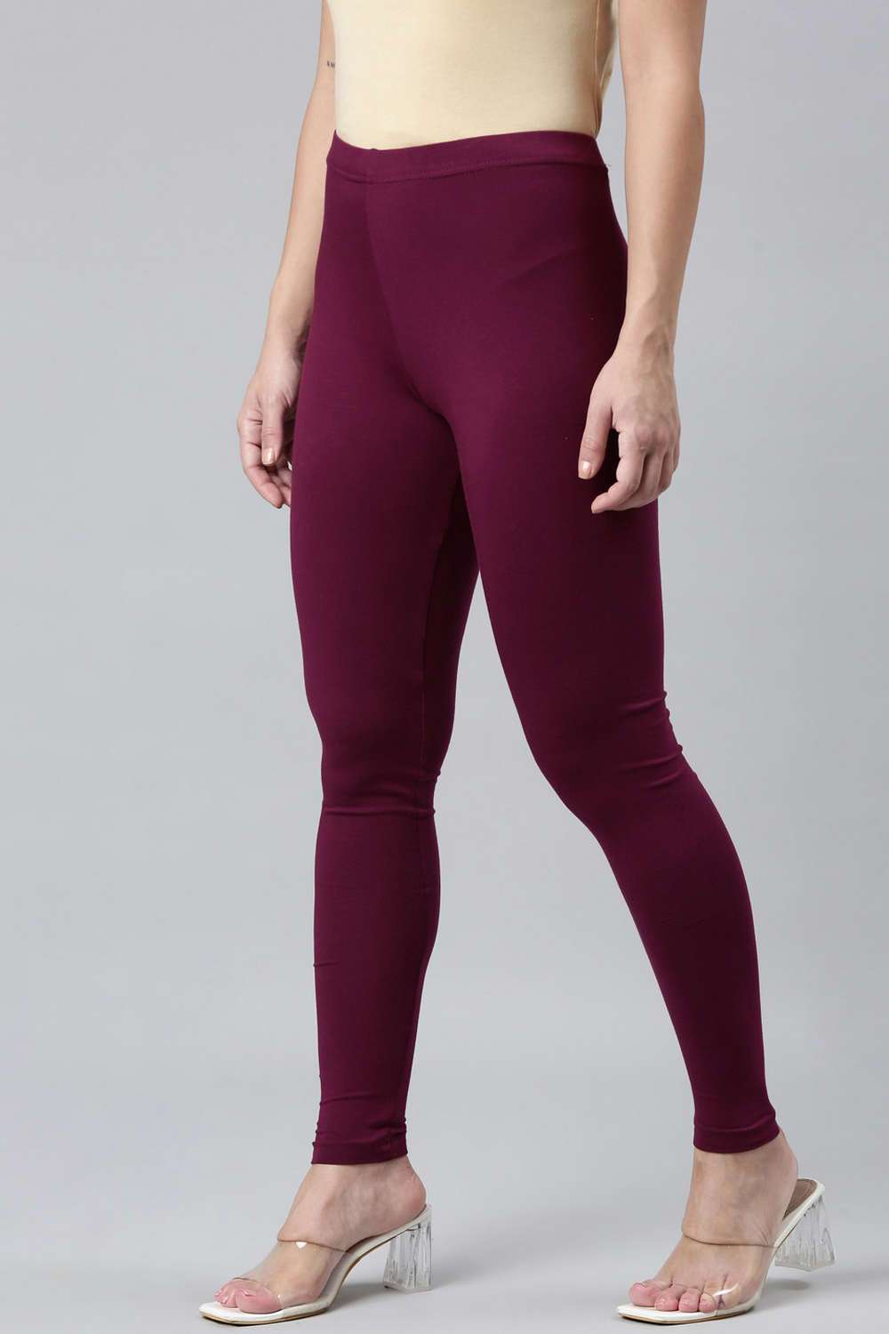 Solid-Ankle-Length-Cotton-Women-s-Leggings