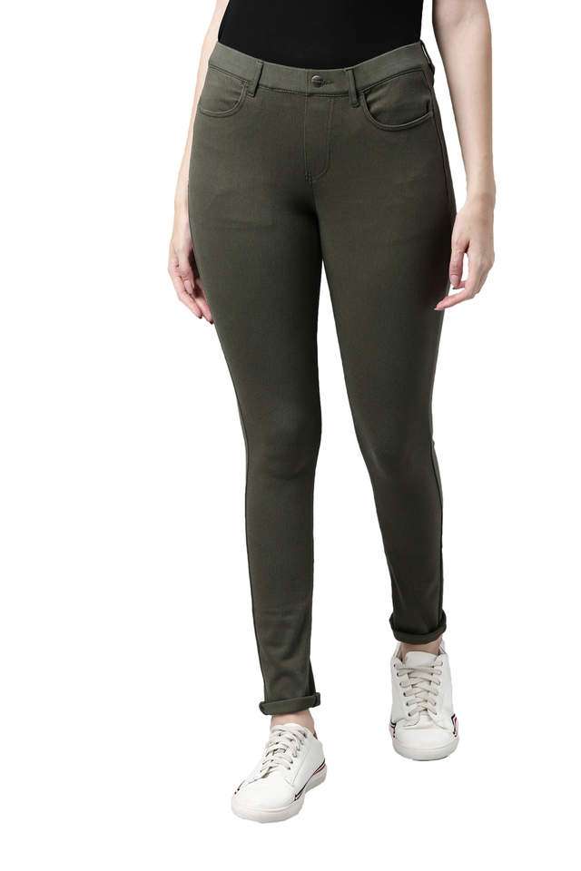 Solid-Cotton-Slim-Fit-Women-s-Jeggings