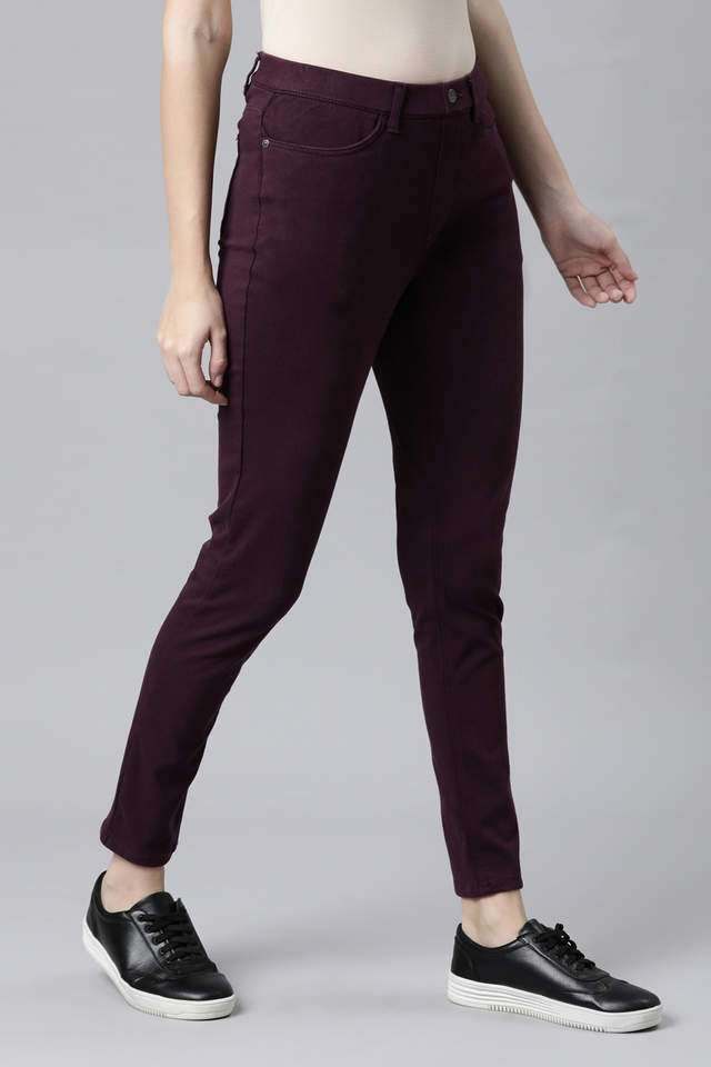 Solid-Cotton-Slim-Fit-Women-s-Jeggings