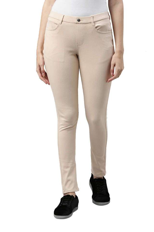 Solid-Cotton-Slim-Fit-Women-s-Jeggings