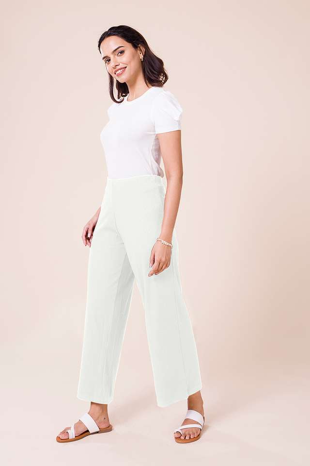 Solid-Full-Length-Cotton-Women-s-Palazzos