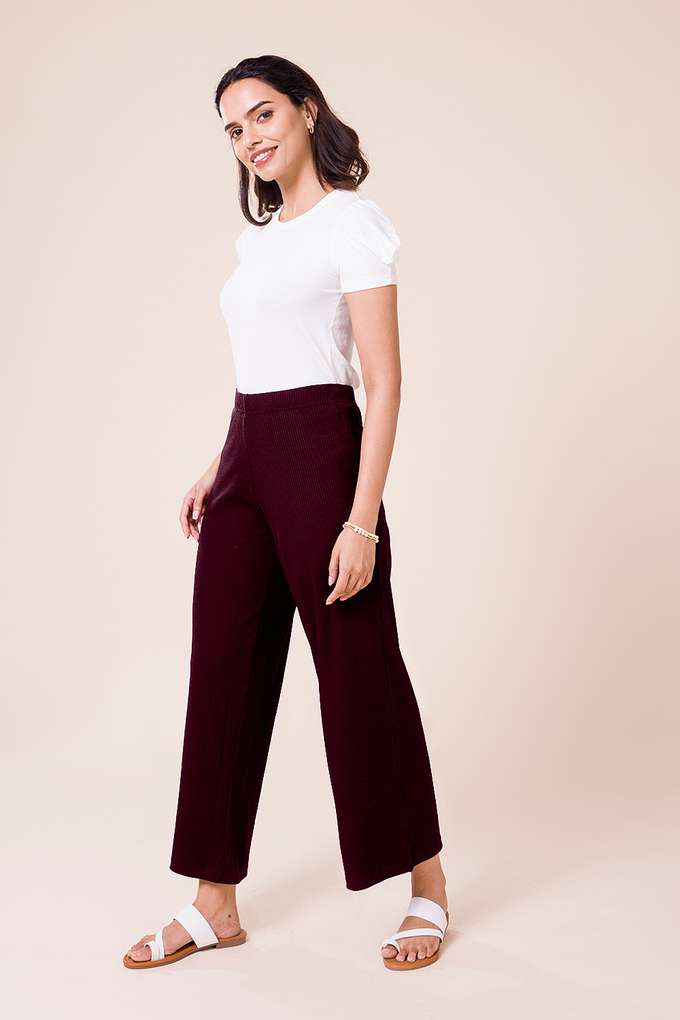 Solid-Full-Length-Cotton-Women-s-Palazzos