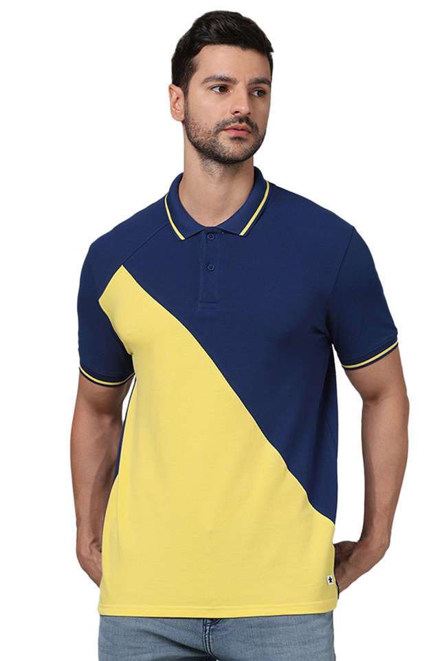 Color-Block-Cotton-Polo-Men-s-T-Shirt