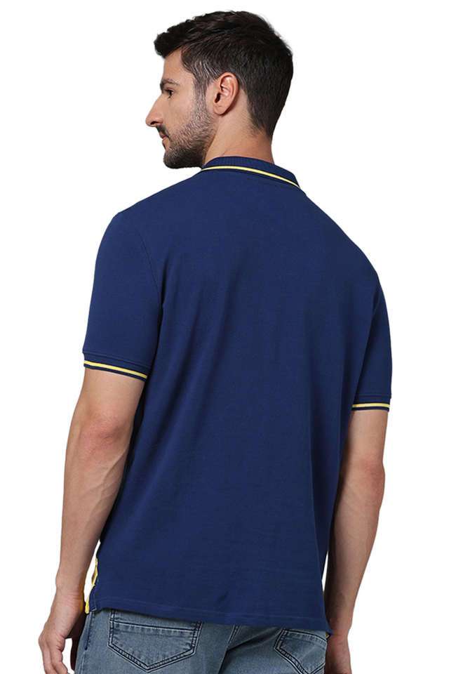 Color-Block-Cotton-Polo-Men-s-T-Shirt