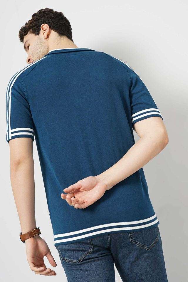 Textured-Cotton-Polo-Men-s-Casual-Wear-T-Shirt