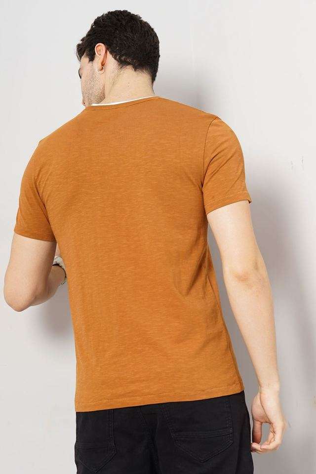 Solid-Cotton-Round-Neck-Men-s-Casual-Wear-T-Shirt