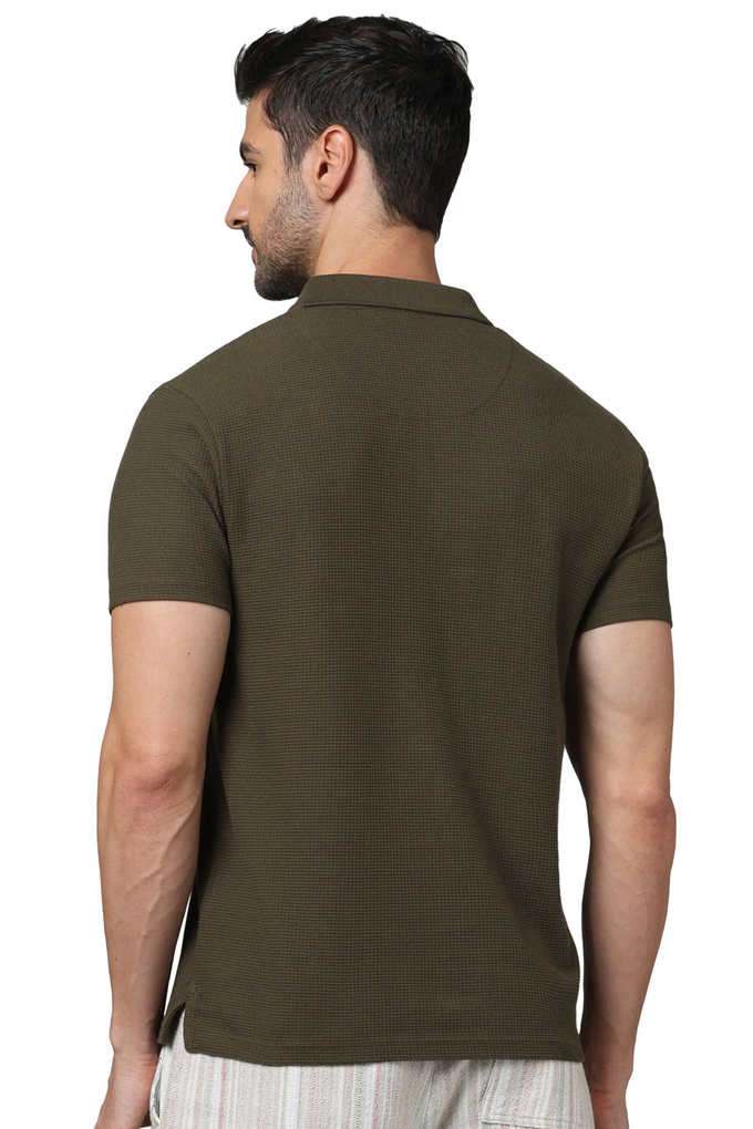Textured-Cotton-Blend-Polo-Men-s-T-Shirt