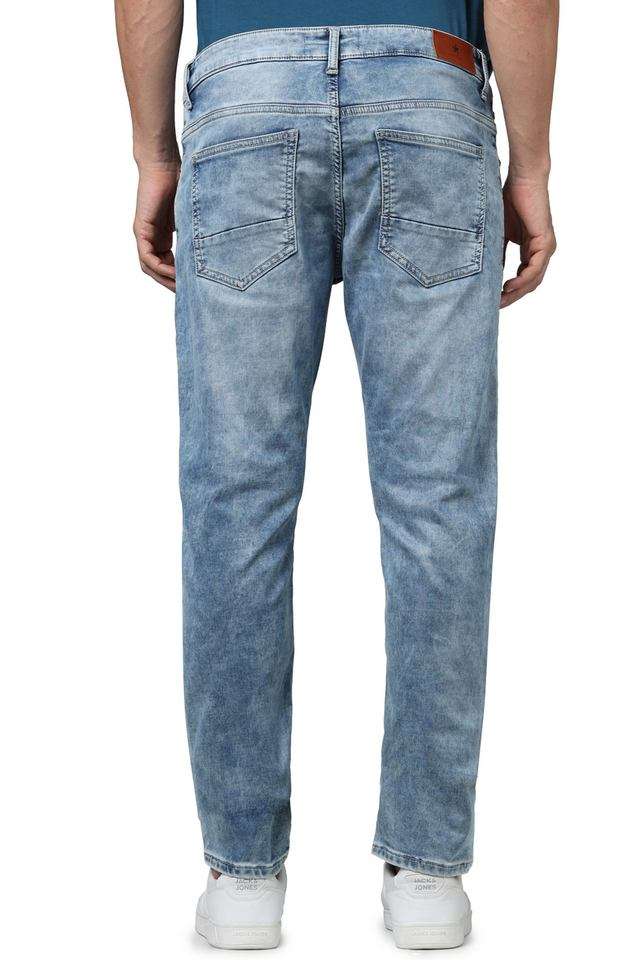 Light-Wash-Blended-Fabric-Slim-Fit-Men-s-Jeans