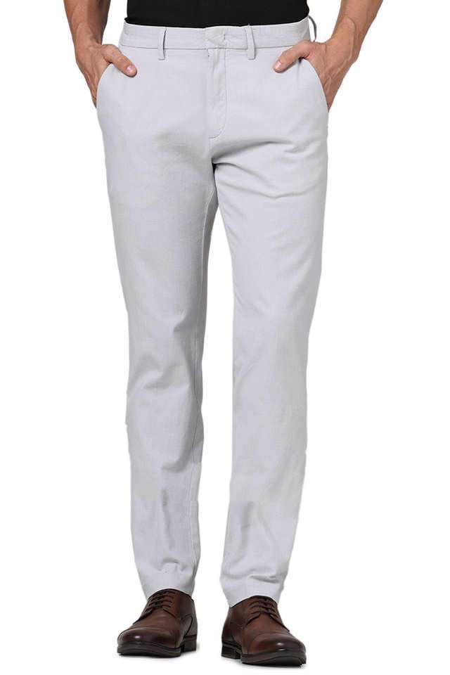 Solid-Cotton-Slim-Fit-Men-s-Casual-Trousers