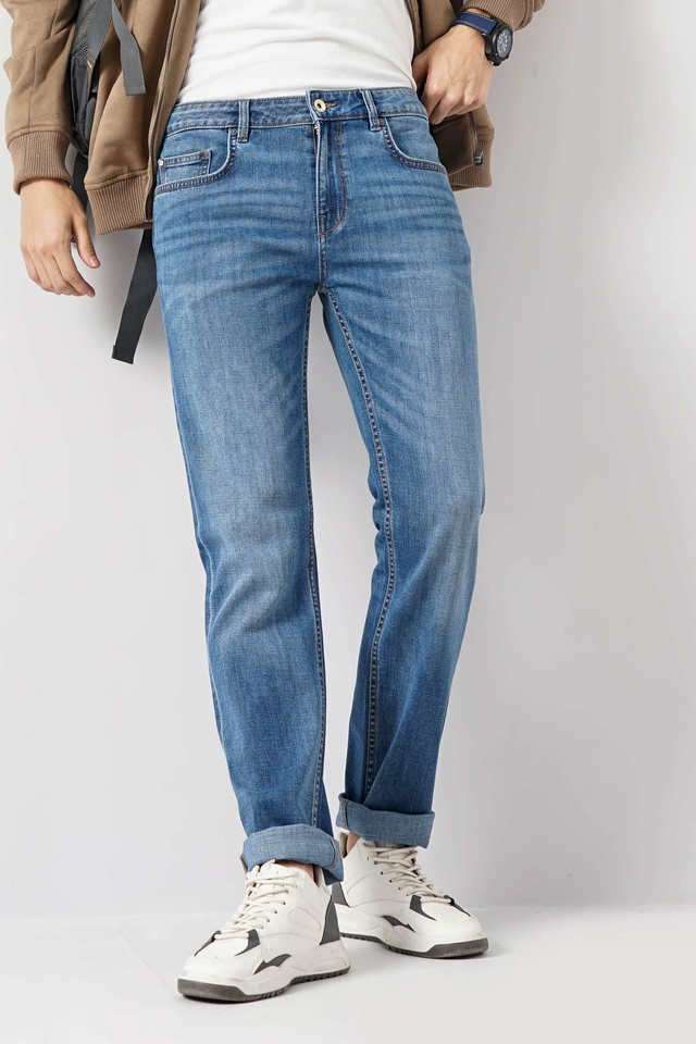 Light-Wash-Cotton-Straight-Fit-Men-s-Jeans