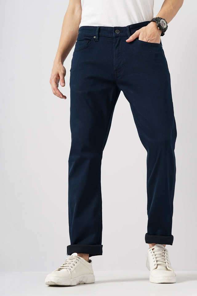 Solid-Cotton-Straight-Fit-Men-s-Jeans