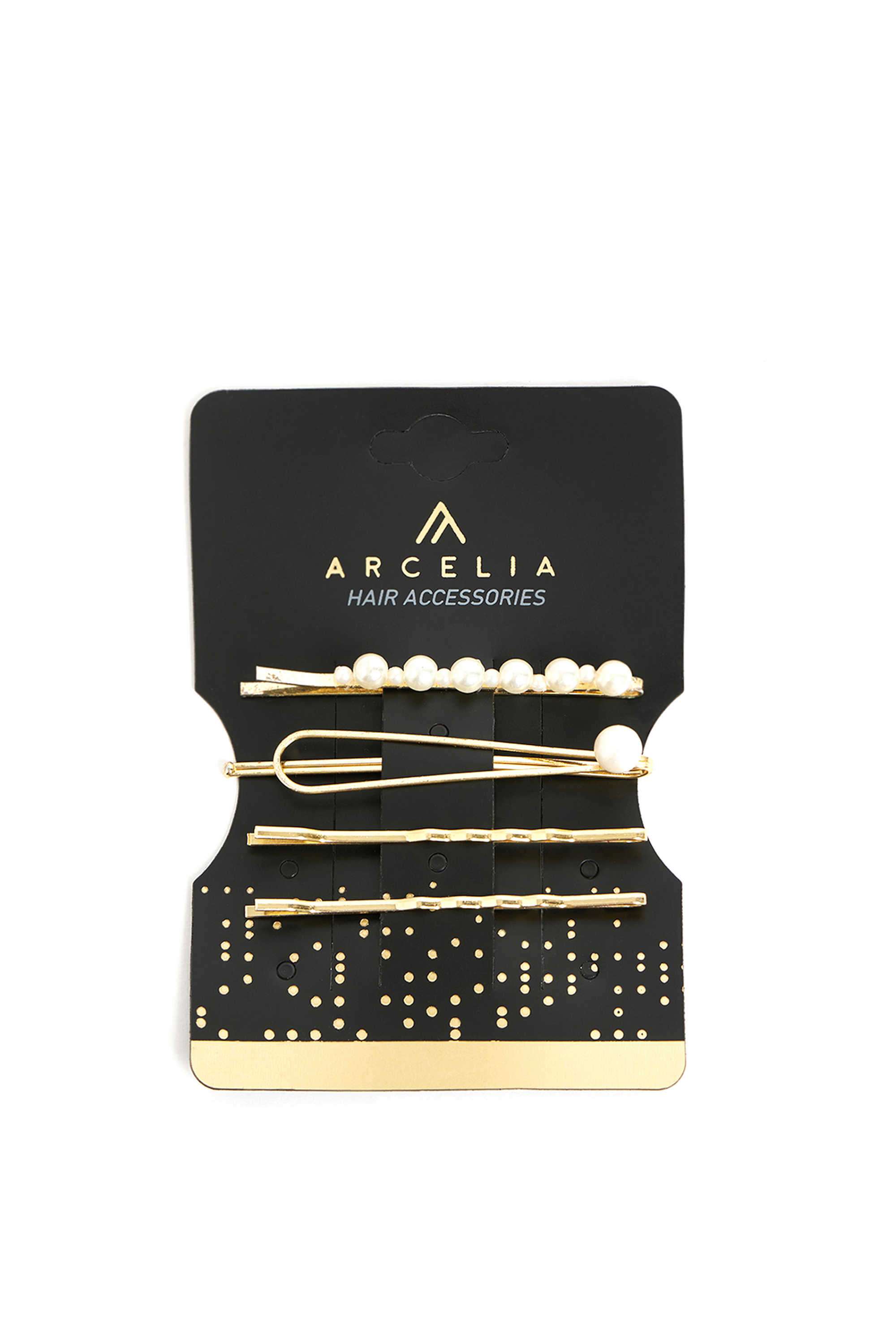 Hair-Clip---Pack-of-4 -Golden
