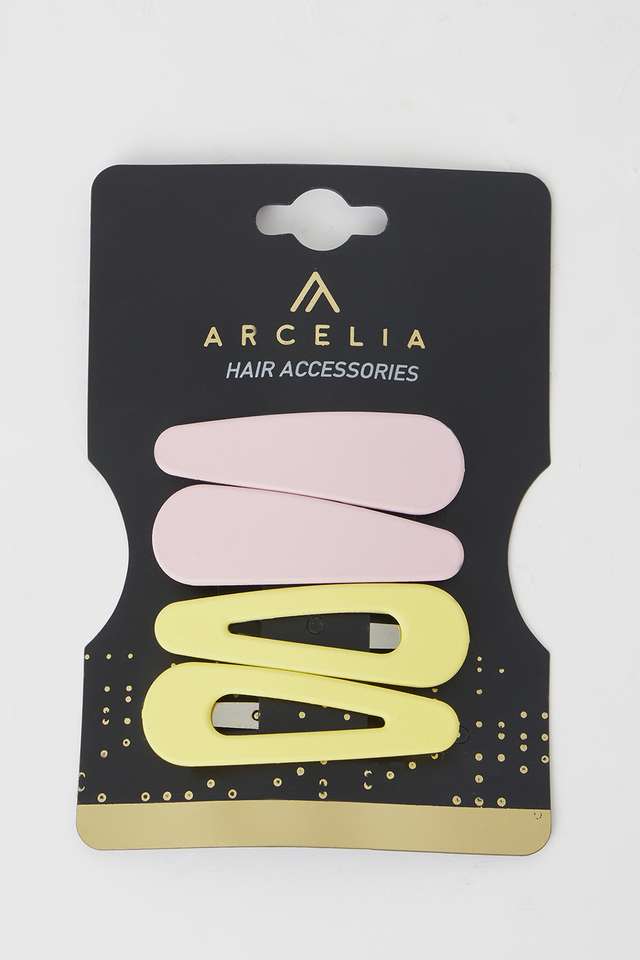Pink-and-Yellow-Hair-Clips---Set-of-4
