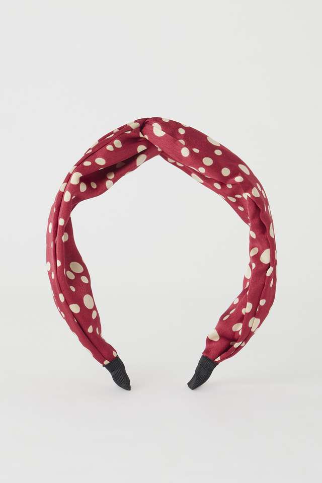 Satin-Hair-Band---Red
