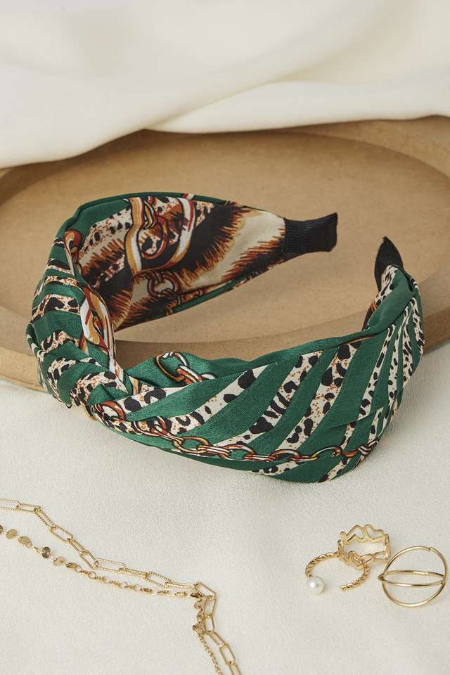 Satin-Hair-Band---Green
