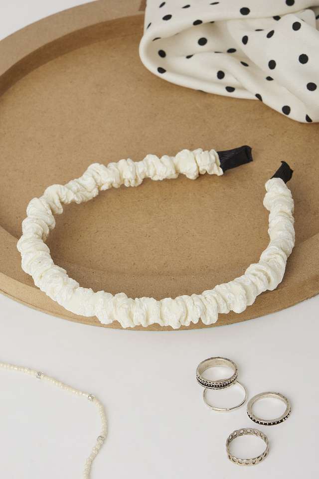 Satin-Hair-Band---White
