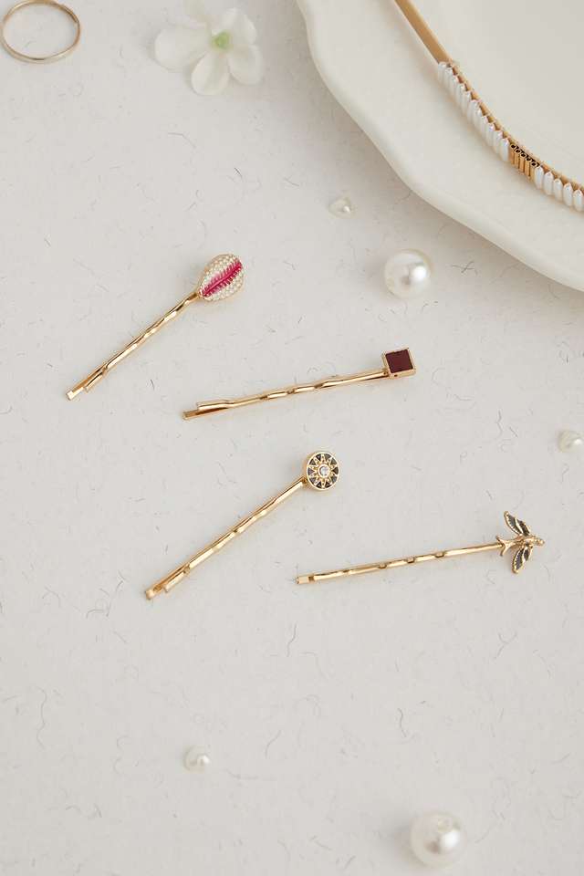 Hair-Clip---Pack-of-4 -Red