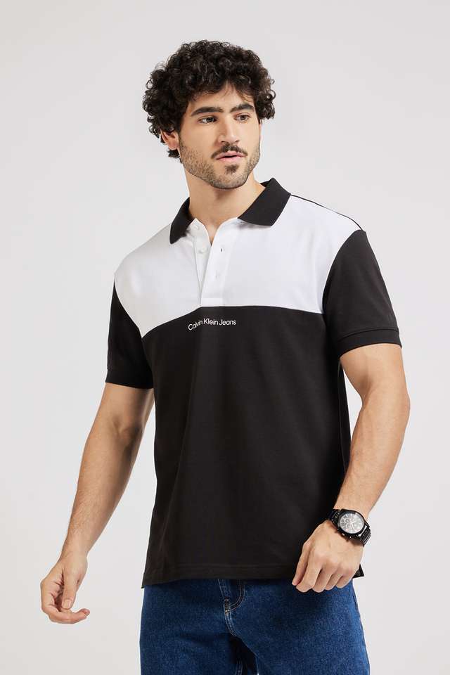 Color-Block-Cotton-Polo-Men-s-T-Shirt