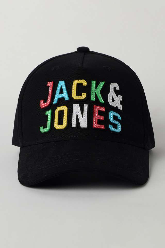 Buy JACK&JONES Black Embroidered Cotton Boys Caps Shoppers Stop