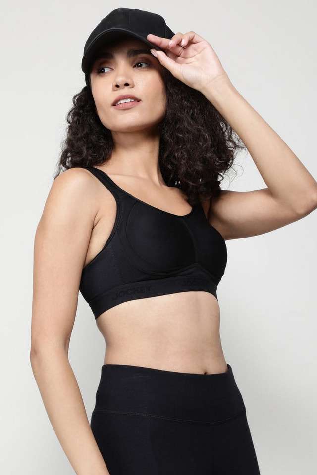 Buy Jockey Black Non-Wired Regular Straps Medium Padded Women's