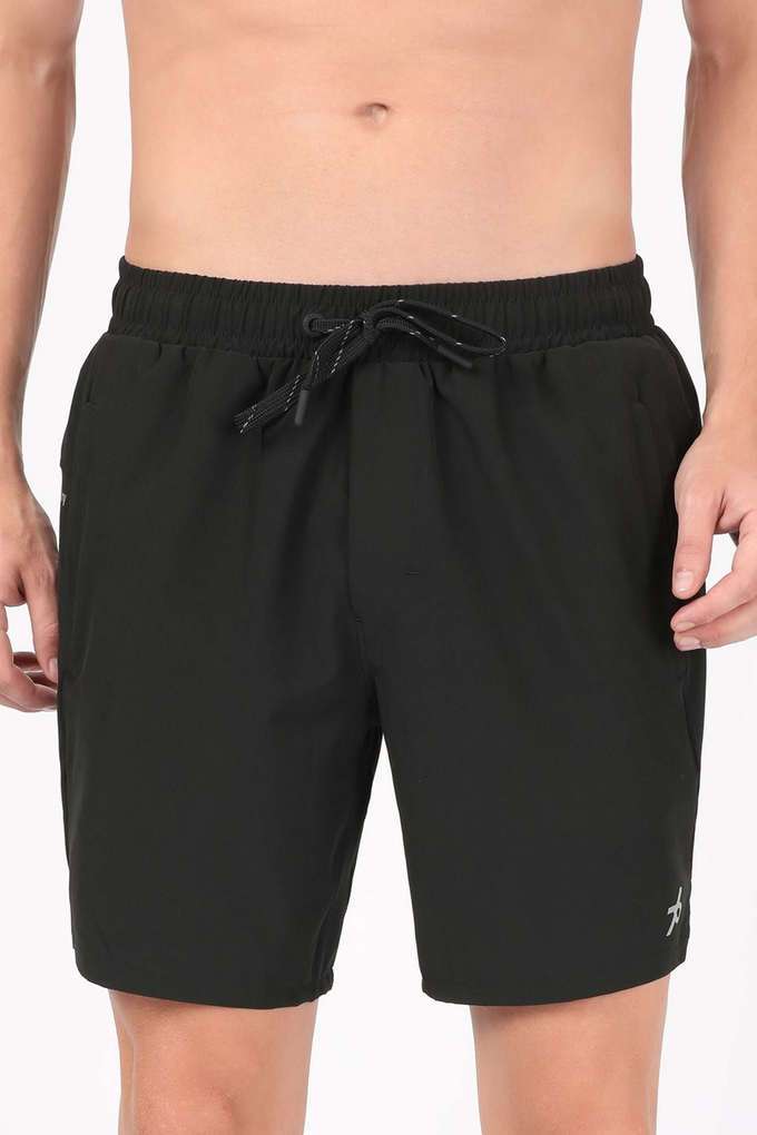 Solid-Polyester-Regular-Fit-Men-s-Shorts