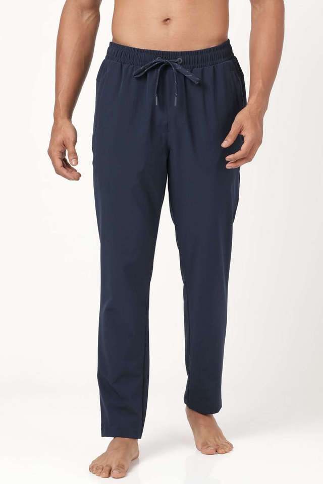Solid-Polyester-Regular-Fit-Men-s-Track-Pants