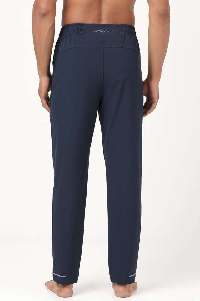 Solid-Polyester-Regular-Fit-Men-s-Track-Pants