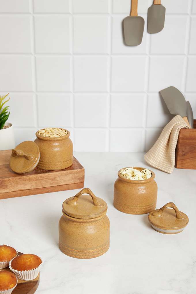 Totem-Jar-500-ml-Set-Of-3-Mustard