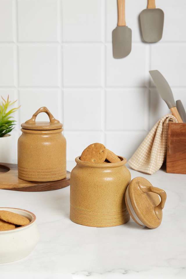 Totem-Jar-700-ml-Set-Of-2-Mustard