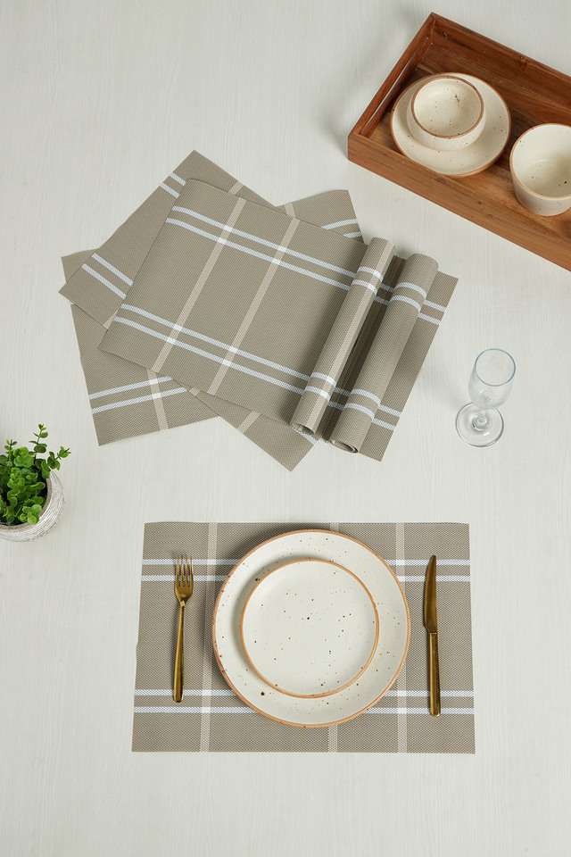 Orion-Beige-Check-Tablemat---Set-of-6
