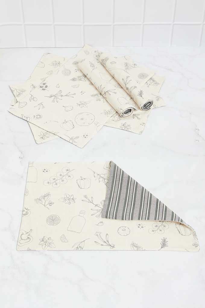 Cotton-Reversible-Placemat-Set-Of-6