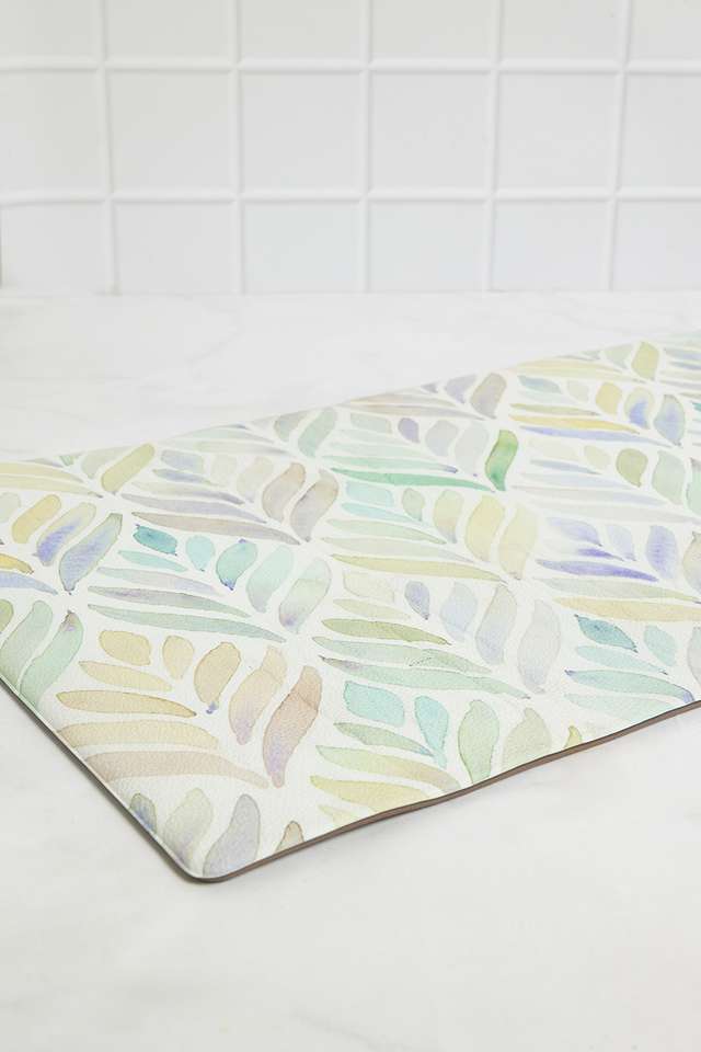 Noah-Anti-Fatigue-Leaf-Grid-Kitchen-Runner