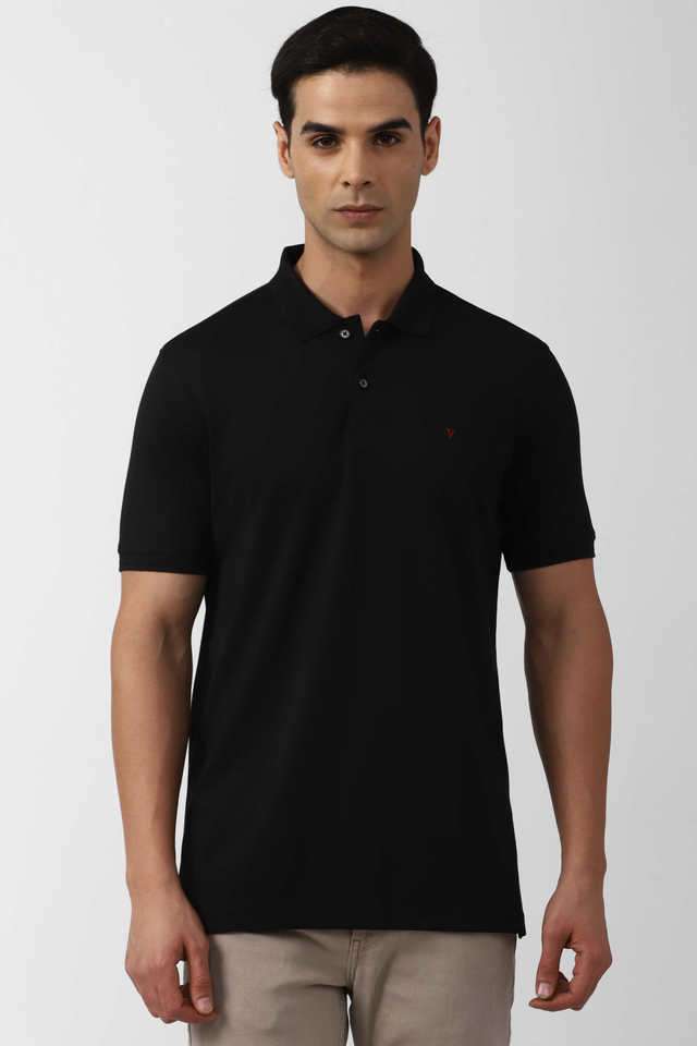 Solid-Polyester-Regular-Fit-Men-Polo-T-Shirt