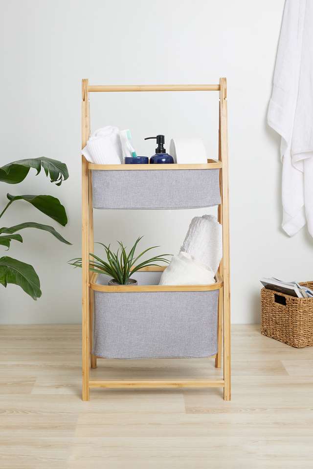 Orion-Bamboo-&Fabric-Shelf-Organizer