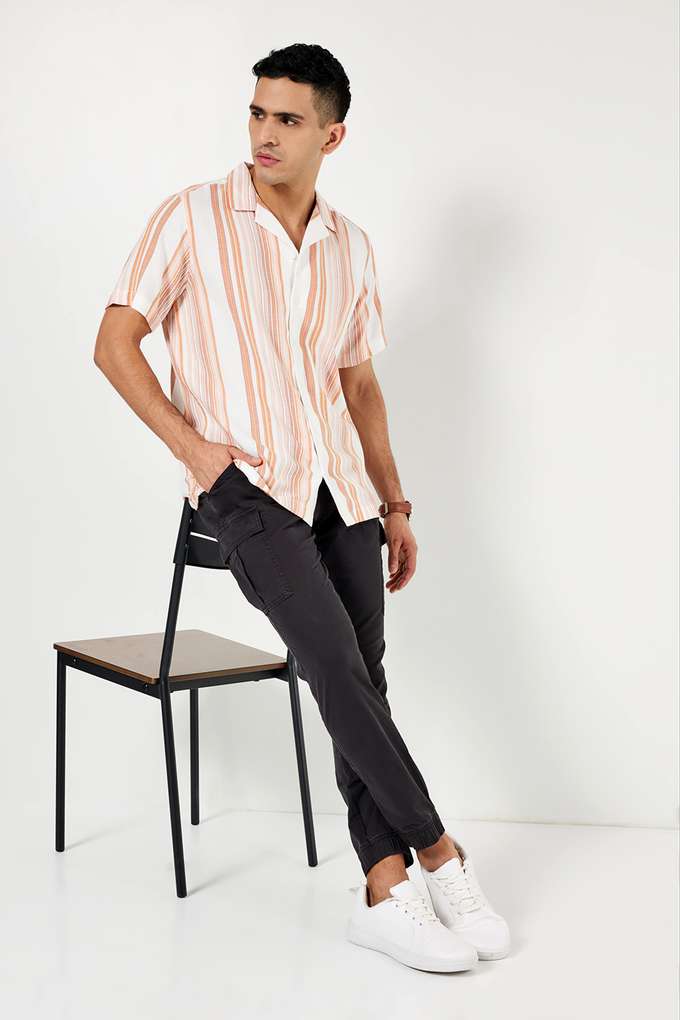 Stripes-Viscose-Relaxed-Fit-Men-s-Casual-Shirt