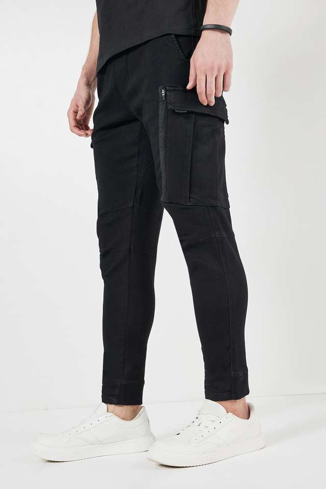 Solid-Cotton-Slim-Fit-Men-s-Joggers