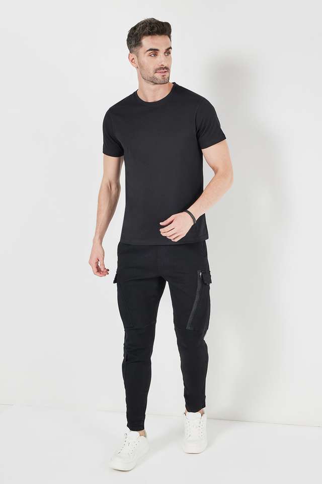 Solid-Cotton-Slim-Fit-Men-s-Joggers