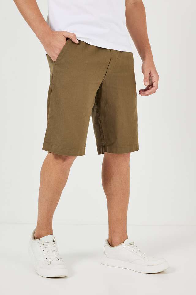 Solid-Blended-Slim-Fit-Men-s-Shorts