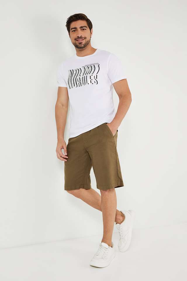 Solid-Blended-Slim-Fit-Men-s-Shorts