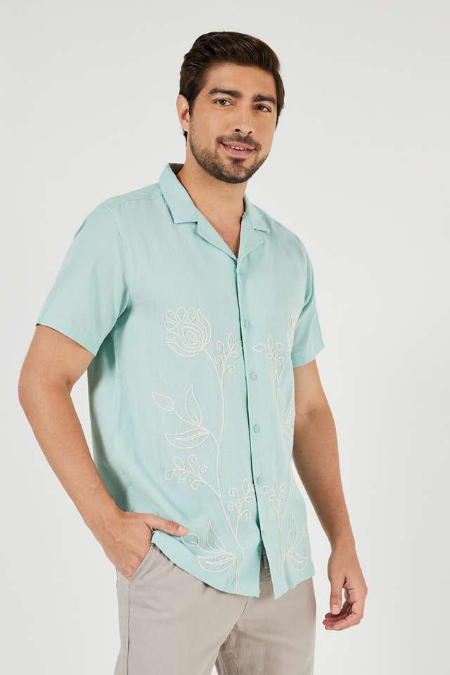 Embellished-Viscose-Relaxed-Fit-Men-s-Casual-Shirt