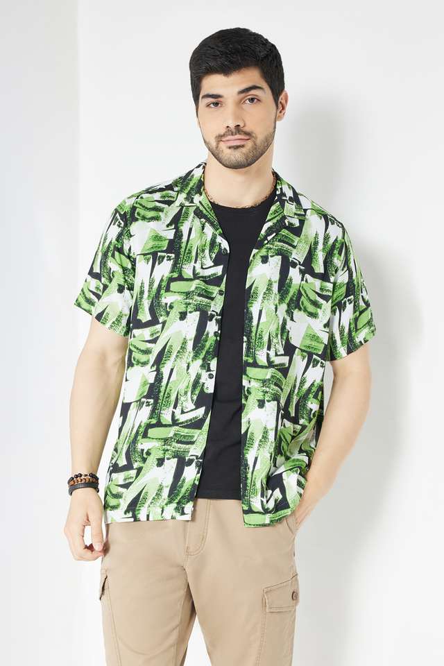 Printed-Blended-Fabric-Regular-Fit-Men-s-Casual-Shirt