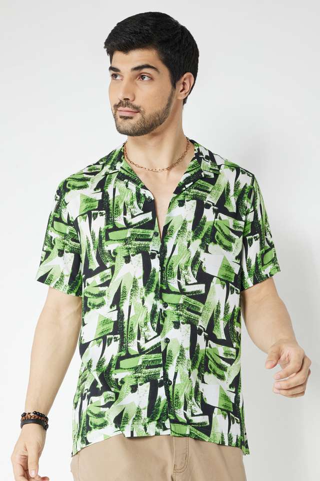 Printed-Blended-Fabric-Regular-Fit-Men-s-Casual-Shirt