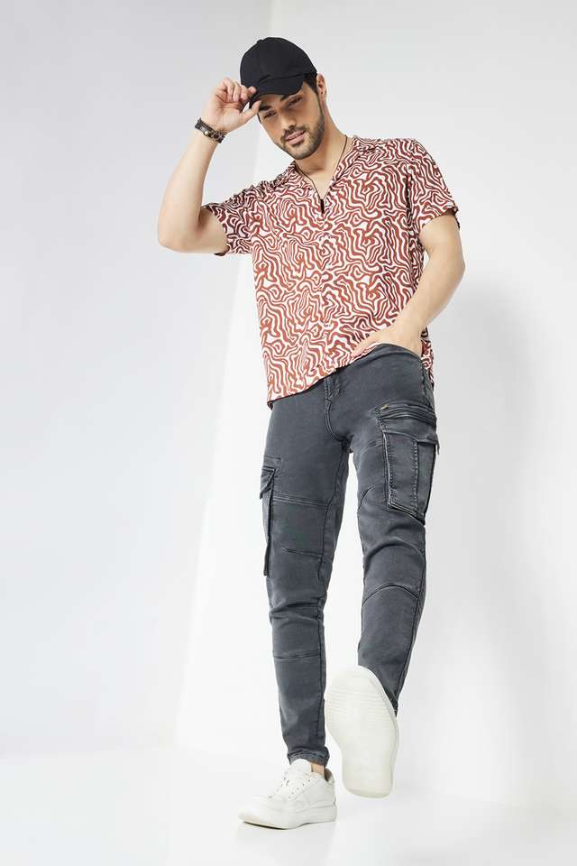 Chevron-Blended-Fabric-Regular-Fit-Men-s-Casual-Shirt