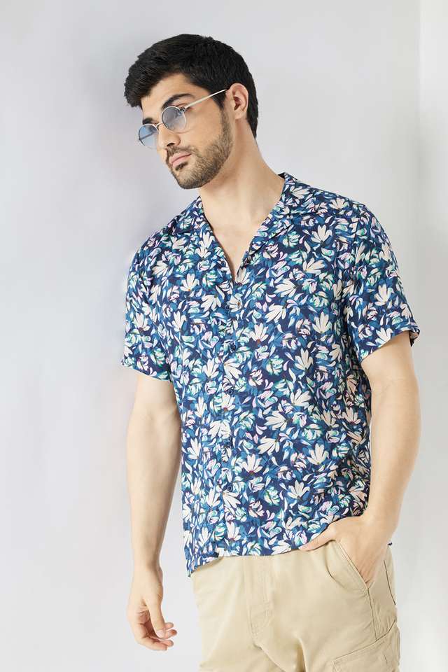 Printed-Blended-Fabric-Regular-Fit-Men-s-Casual-Shirt