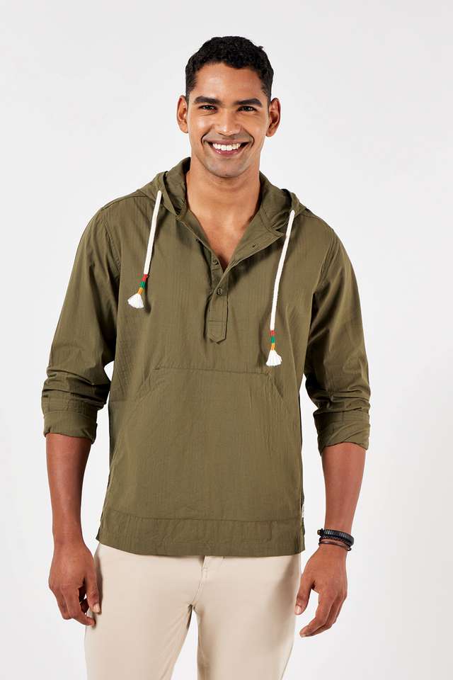 Seersucker-Cotton-Relaxed-Fit-Men-s-Casual-Shirt