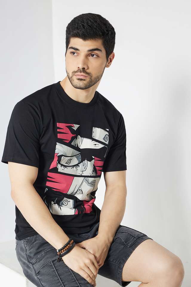 Printed-Blended-Fabric-Round-Neck-Men-s-T-Shirt