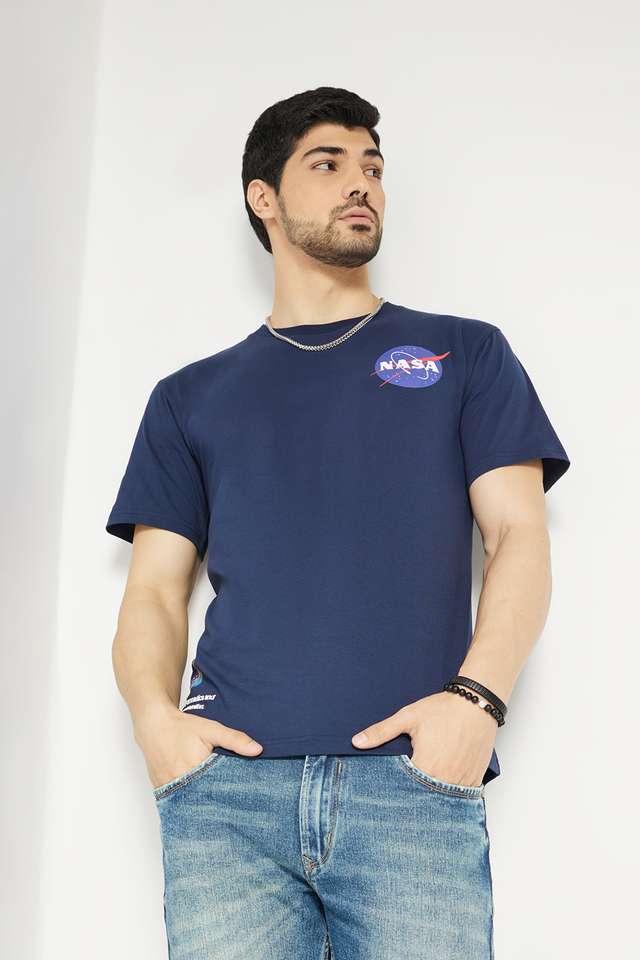 Printed-Blended-Fabric-Round-Neck-Men-s-T-Shirt
