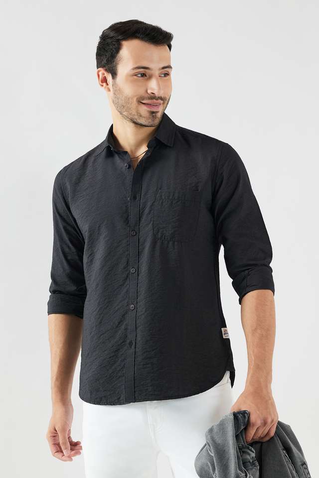 Solid-Viscose-Relaxed-Fit-Men-s-Casual-Shirt