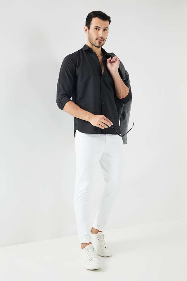 Solid-Viscose-Relaxed-Fit-Men-s-Casual-Shirt